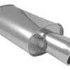Vibrant Polished 3" Streetpower Oval Universal Muffler: Round Angle Cut Tip Part Number: 1042 -K Series Parts Shop 1042 2 500x323