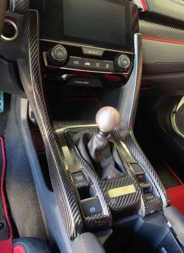 Revel 16-18 Civic Dry Carbon Driver And Passenger Side Center Console Side Panels Part Number: 1TR4GT0AH09 4 Revel 16-18 Civic Dry Carbon Driver And Passenger Side Center Console Side Panels Part Number: 1TR4GT0AH09 - Image 2