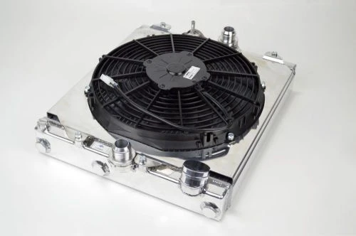 CSF 92-00 Civic Half Size 2 Row Radiator With Spal Fan Part Number: 2858X 3 CSF 92-00 Civic Half Size 2 Row Radiator With Spal Fan Part Number: 2858X