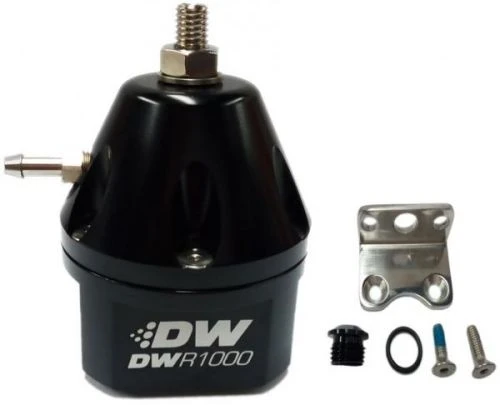 DeatschWerks Black Fuel Pressure Regulator Part Number: 6-1000-FRB 3 DeatschWerks Black Fuel Pressure Regulator Part Number: 6-1000-FRB