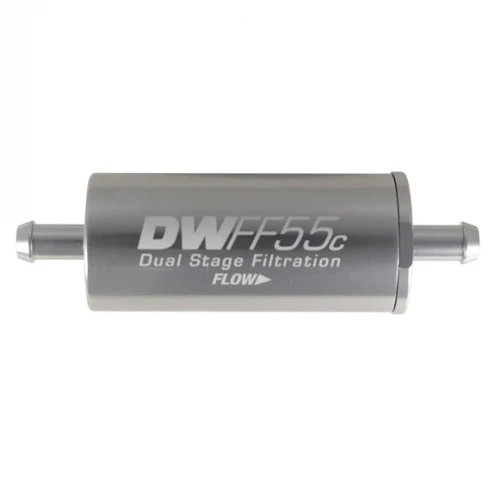 DeatschWerks 5/16in Barb 10 Micron 55mm In-Line Fuel Filter Kit Part Number: 8-03-55C-010K 3 DeatschWerks 5/16in Barb 10 Micron 55mm In-Line Fuel Filter Kit Part Number: 8-03-55C-010K