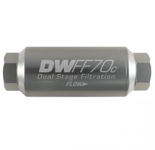 DeatschWerks -10AN 10 Micron 70mm Compact In-Line Fuel Filter Kit Part Number: 8-03-70C-010K 3 DeatschWerks -10AN 10 Micron 70mm Compact In-Line Fuel Filter Kit Part Number: 8-03-70C-010K