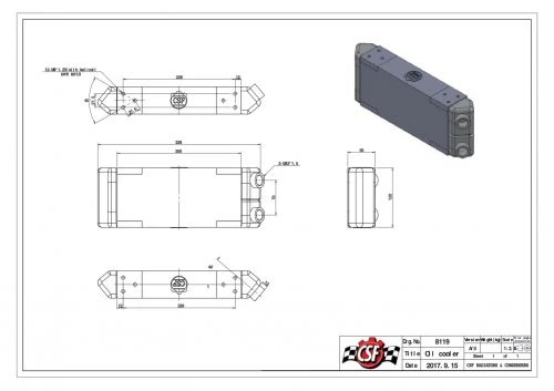 CSF Universal Black 8 Row Oil Cooler Part Number: 8119 6 CSF Universal Black 8 Row Oil Cooler Part Number: 8119 - Image 4