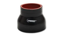 Vibrant Black 4 Ply ReInforced Silicone Coupler - 3" ID X 4" ID X 3" Part Number: 2775
