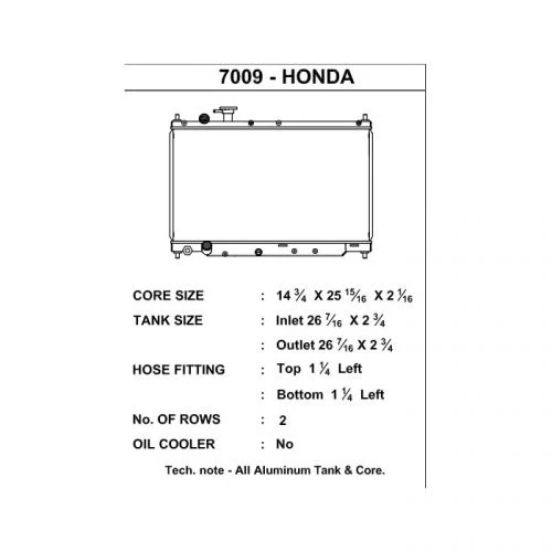 CSF 00-09 S2000 Racing Radiator Part Number: 7009 4 CSF 00-09 S2000 Racing Radiator Part Number: 7009 - Image 2