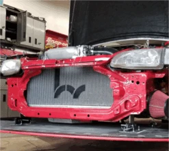 Hybrid Racing 92-95 Civic / 93-97 Del Sol K Swap Full Size Radiator Part Number: HYB-RAD-01-08 -K Series Parts Shop HYB RAD 01 08 5 500x448