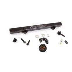 K-Tuned Black Fuel Rail W/ EFI And AN Fittings, IAA Delete, Center Gauge Part Number: KTD-KRB-G30