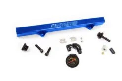 K-Tuned Blue Fuel Rail W/ EFI And AN Fittings, IAA Delete, Center Gauge Part Number: KTD-KRL-G30