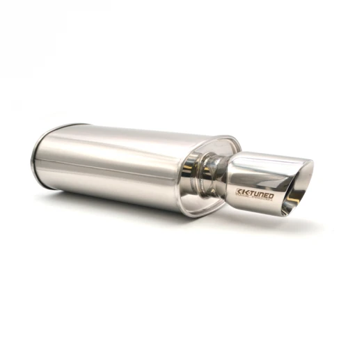 K-Tuned Silver 3" Universal Brushed Stainless Steel Offset Universal Muffler Part Number: KTD-MFS-30S 3 K-Tuned Silver 3" Universal Brushed Stainless Steel Offset Universal Muffler Part Number: KTD-MFS-30S