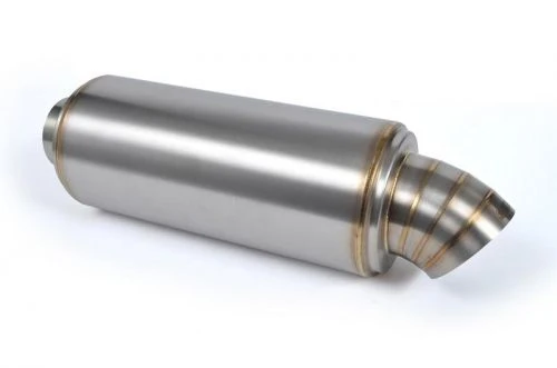 K-Tuned Silver 3" Universal Stainless Steel Turndown Universal Muffler Part Number: KTD-MFTD-30 3 K-Tuned Silver 3" Universal Stainless Steel Turndown Universal Muffler Part Number: KTD-MFTD-30