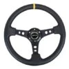 NRG 350mm Black Leather Yellow Mark Steering Wheel Part Number: RST-006BK-Y -K Series Parts Shop NRG PDL 150BK 2 500x449