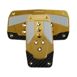 NRG Chrome Gold Black Carbon Fiber Aluminum Automatic Sport Pedals Part Number: PDL-450CG