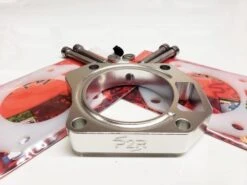 Power Rev Racing 06-11 Civic Si Silver Throttle Body Spacer W/ Gaskets Part Number: P305