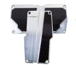 NRG Silver And Carbon Fiber Sport Pedal Set: Automatic Part Number: PDL-150SL