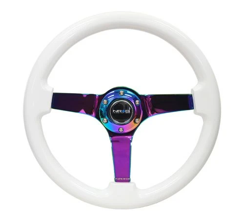 NRG 350mm Classic White Wood Grain W/ Neochrome Center Steering Wheel Part Number: RST-036WT-MC 3 NRG 350mm Classic White Wood Grain W/ Neochrome Center Steering Wheel Part Number: RST-036WT-MC