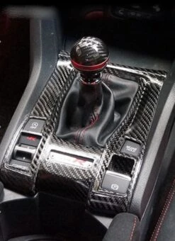 Revel 17-21 Civic Type R Dry Carbon Shifter Panel Cover Part Number: 1TR4GT0AH01