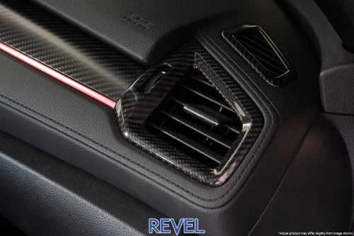 Revel 16-18 Civic Dry Carbon A/C Vent Covers (Left And Right) Part Number: 1TR4GT0AH02 4 Revel 16-18 Civic Dry Carbon A/C Vent Covers (Left And Right) Part Number: 1TR4GT0AH02 - Image 2