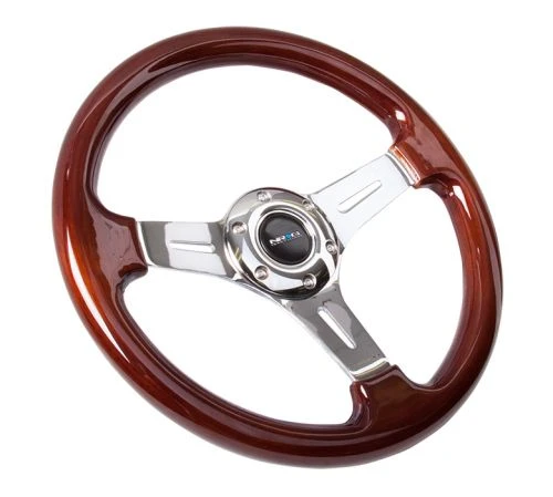 NRG Classic Woodgrain Chrome Spoke 330mm Steering Wheel Part Number: ST-015-1CH 4 NRG Classic Woodgrain Chrome Spoke 330mm Steering Wheel Part Number: ST-015-1CH - Image 2