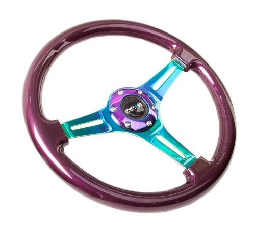 NRG Purple 350mm Woodgrain Steering Wheel Part Number: ST-015MC-PP 4 NRG Purple 350mm Woodgrain Steering Wheel Part Number: ST-015MC-PP - Image 2