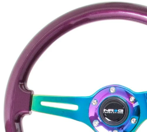 NRG Purple 350mm Woodgrain Steering Wheel Part Number: ST-015MC-PP 5 NRG Purple 350mm Woodgrain Steering Wheel Part Number: ST-015MC-PP - Image 3