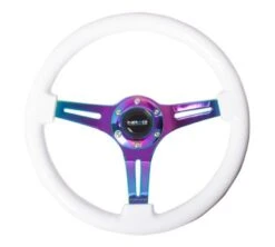 NRG 350mm White Woodgrain Steering Wheel Part Number: ST-015MC-WT