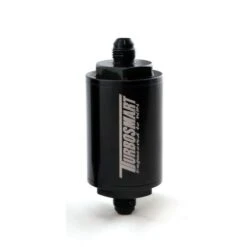 Turbosmart FPR Billet Inline Fuel Filter 1.75in OD 3.825in Length AN-6 Male Inlet - Black Part Number: TS-0402-1130