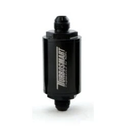 Turbosmart FPR Billet Inline Fuel Filter 1.75in OD 3.825in Length AN-8 Male Inlet - Black Part Number: TS-0402-1131