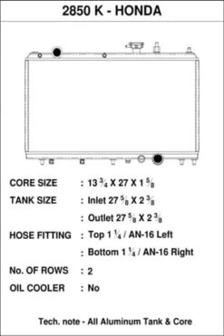 CSF 92-00 Civic / 94-01 Integra K Swap V3 Polished Racing Radiator Part Number: 2850K 13 CSF 92-00 Civic / 94-01 Integra K Swap V3 Polished Racing Radiator Part Number: 2850K -K Series Parts Shop csf 2850k